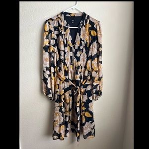 JBS floral dress with tie and buttons. Size 14